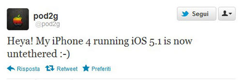 Pod2G jailbreak untethered iPhone 4 ios 5.1