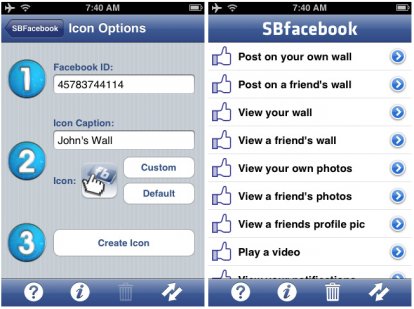 SBFacebook su iPhone con Cydia